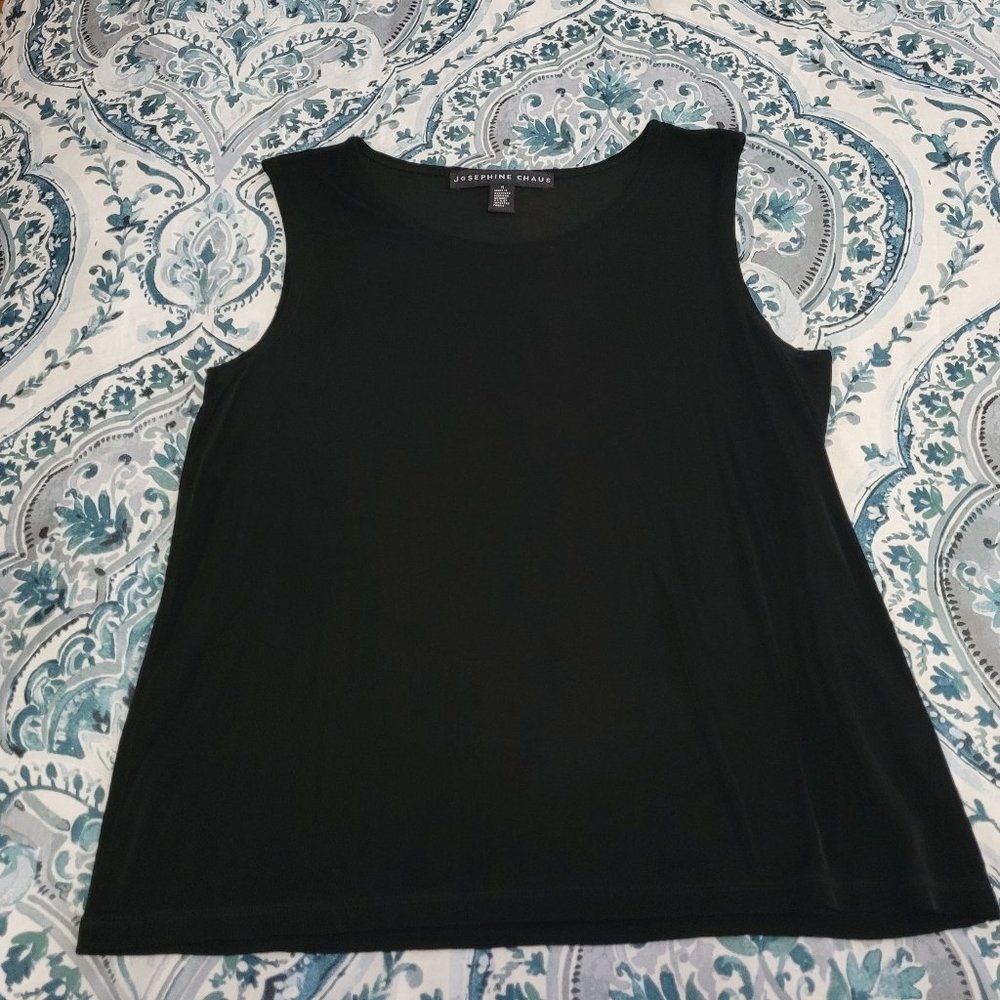 Josephine Chaus Black Sleeveless Top Size Small EUC